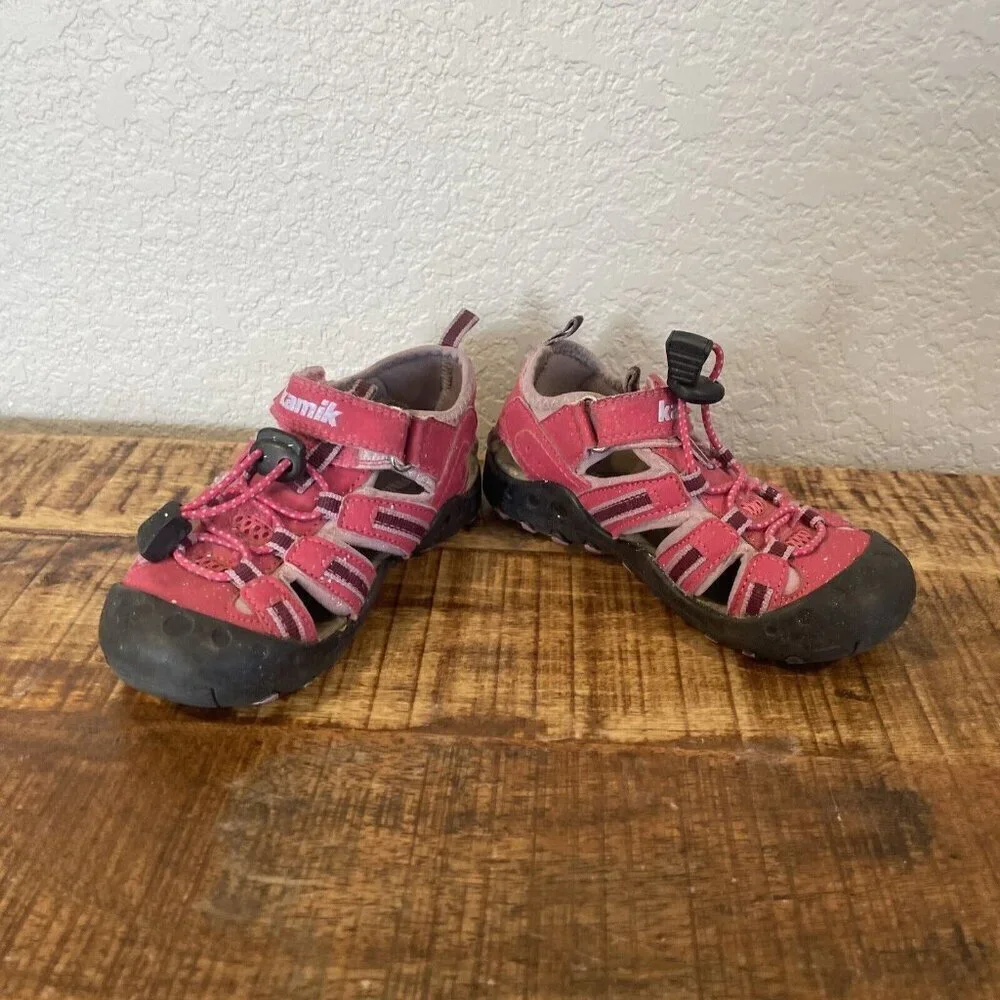 Kamik Girls Kids Pink Crab Water Shoes Sandals Size 10 Toddler Outdoor Hiking
